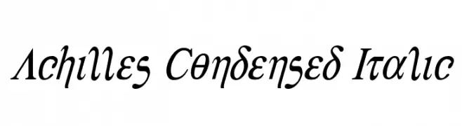 Achilles Condensed Italic  les polices de caractères gratuit tlcharger