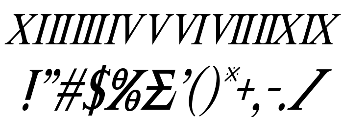 Achilles Condensed Italic Font OTHER CHARS