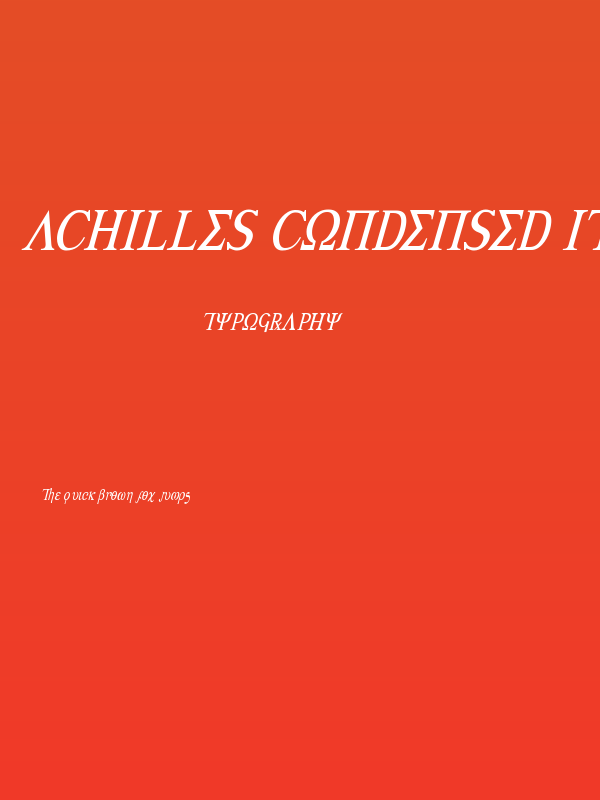 Achilles Condensed Italic Poster