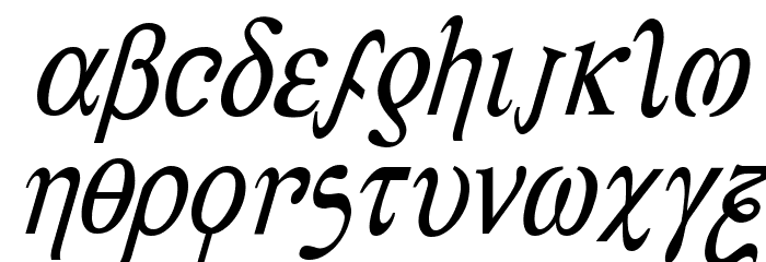 Achilles Condensed Italic Font LOWERCASE