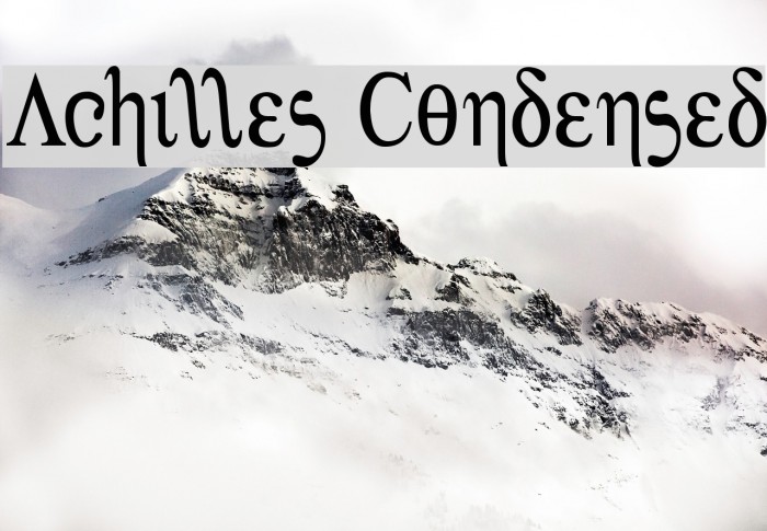 Achilles Condensed Font examples
