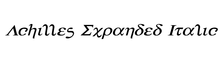 Achilles Expanded Italic  Fuentes Gratis Descargar