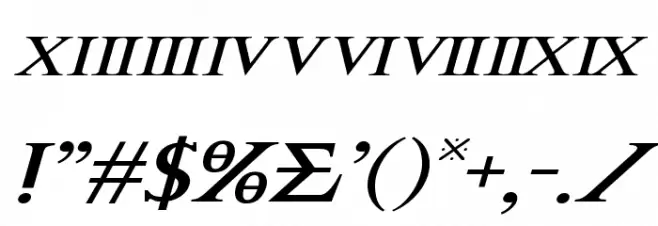 Achilles Expanded Italic Font OTHER CHARS
