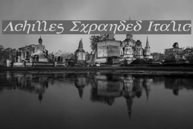 Achilles Expanded Italic Font examples