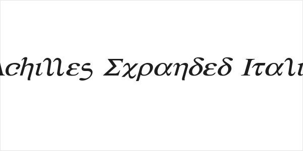 Achilles Expanded Italic Logo