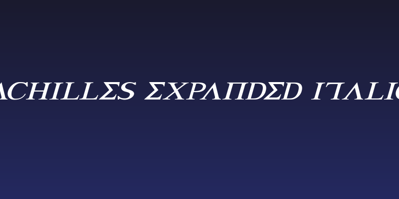 Achilles Expanded Italic Social Header