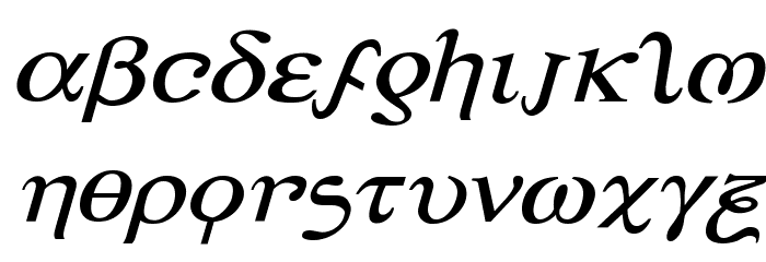 Achilles Expanded Italic Font LOWERCASE