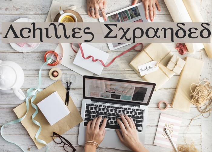 Achilles Expanded Font examples