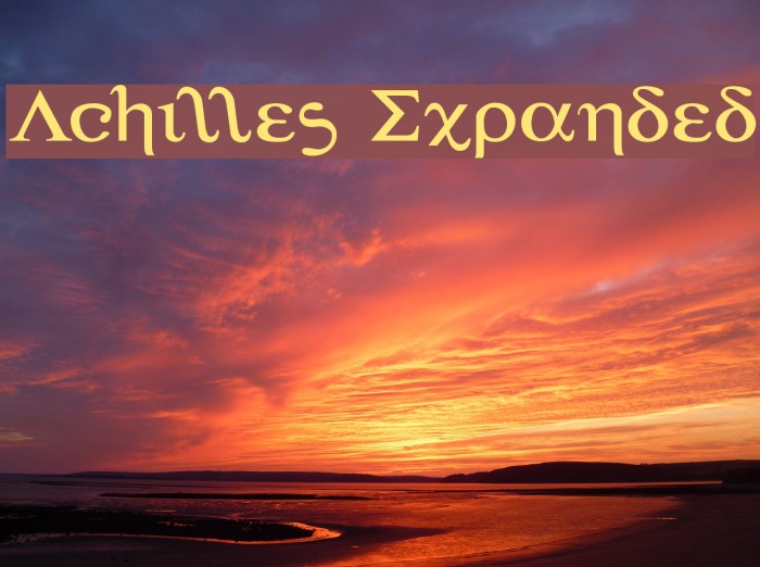 Achilles Expanded Font examples