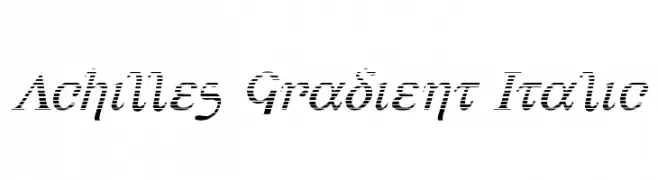 Achilles Gradient Italic  font caratteri gratis