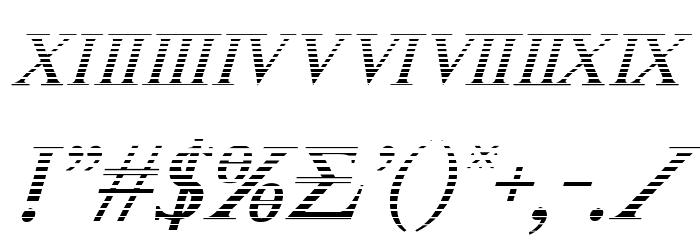 Achilles Gradient Italic Font OTHER CHARS