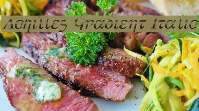 Achilles Gradient Italic Example 1