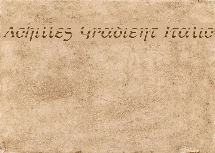 Achilles Gradient Italic Font examples