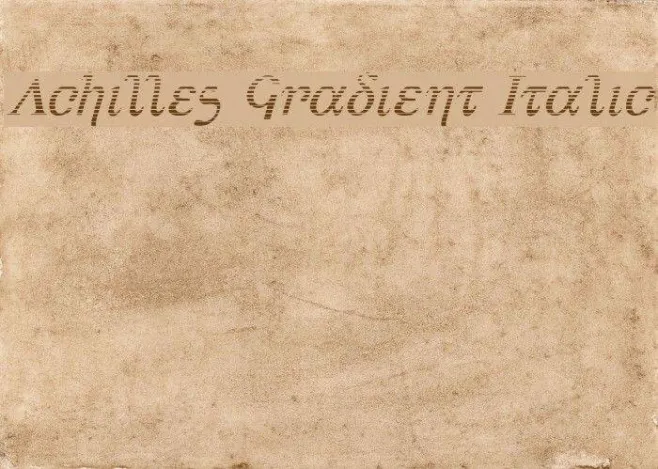 Achilles Gradient Italic Example 3