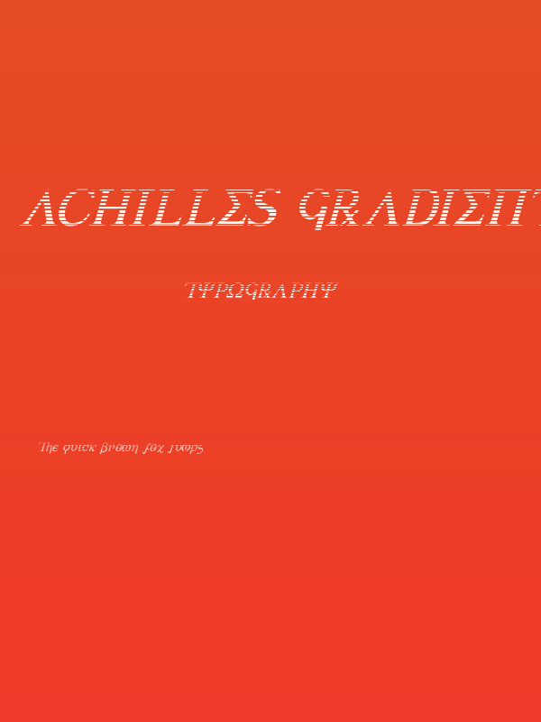 Achilles Gradient Italic Poster