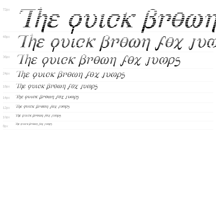 Achilles Gradient Italic Waterfall