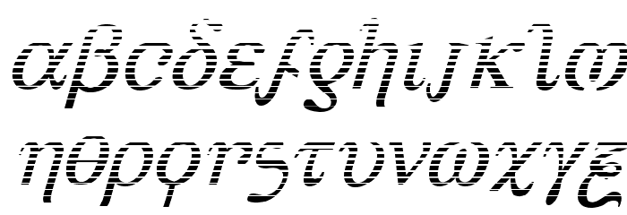 Achilles Gradient Italic Font LOWERCASE