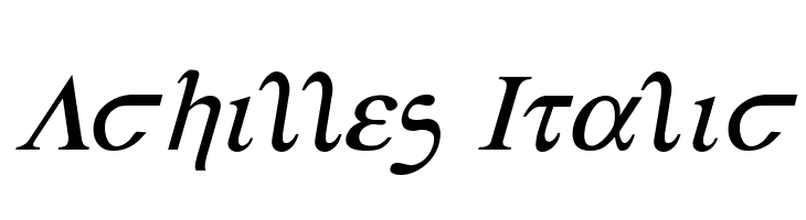 Achilles Italic Font