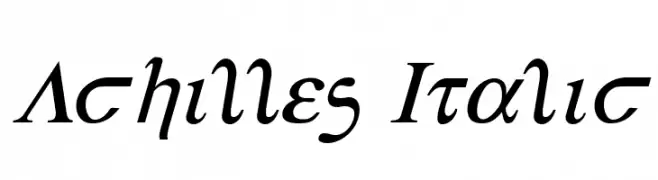 Achilles Italic  नि: शुल्क फ़ॉन्ट्स डाउनलोड