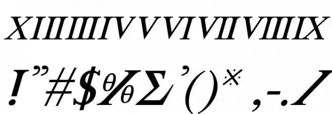 Achilles Italic Font OTHER CHARS