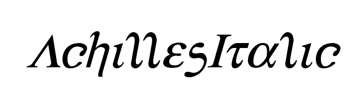 Achilles Italic  font caratteri gratis
