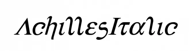 Achilles Italic  Скачать бесплатные шрифты