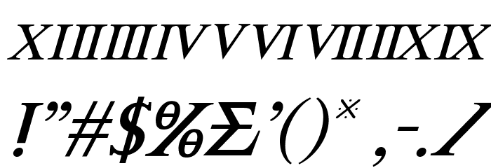 Achilles Italic Font OTHER CHARS