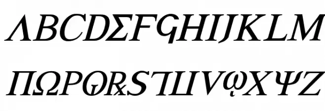 Achilles Italic 字体 大写