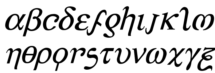 Achilles Italic Font LOWERCASE