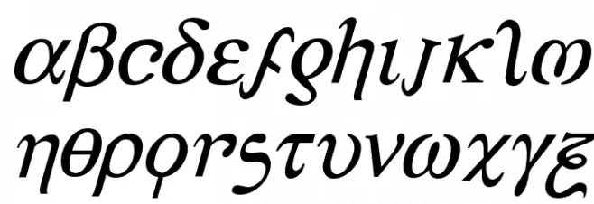 Achilles Italic फ़ॉन्ट लोअरकेस