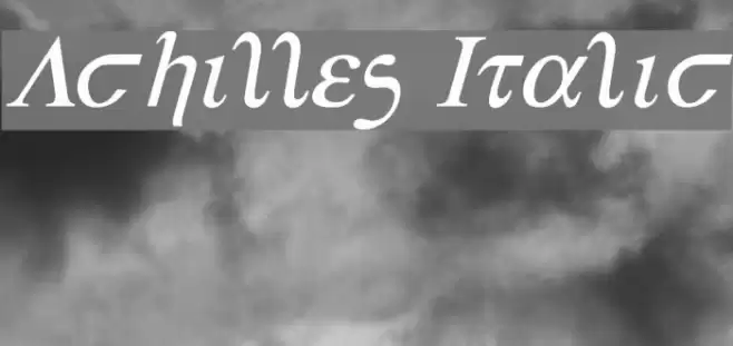 Achilles Italic Font examples
