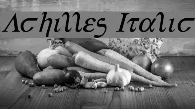 Achilles Italic Font examples