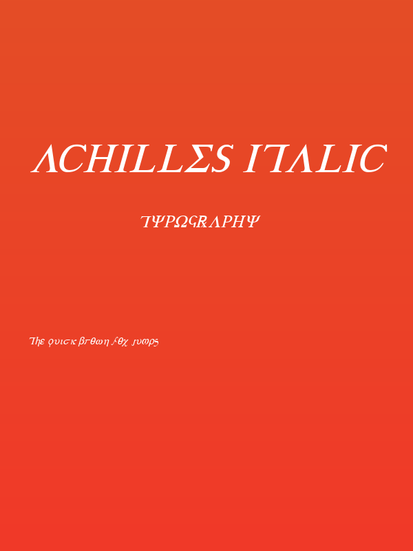 Achilles Italic Poster