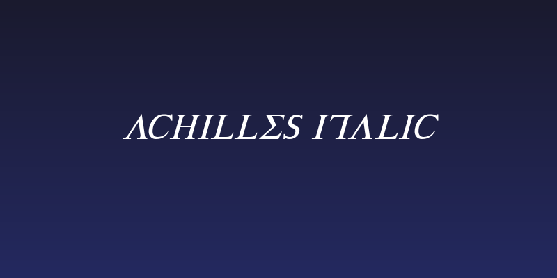 Achilles Italic Social Header