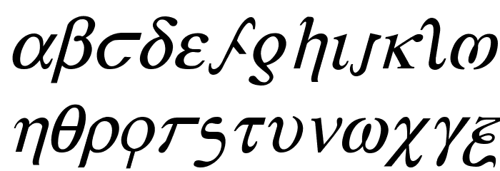 Achilles Italic Font LOWERCASE