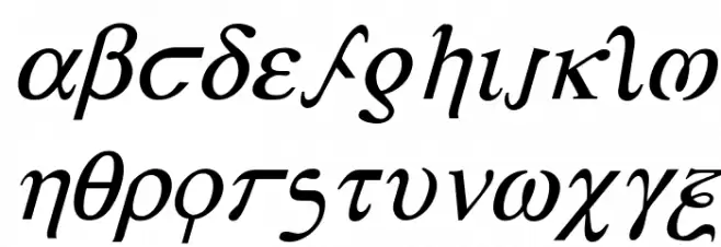 Achilles Italic Caratteri MINUSCOLO