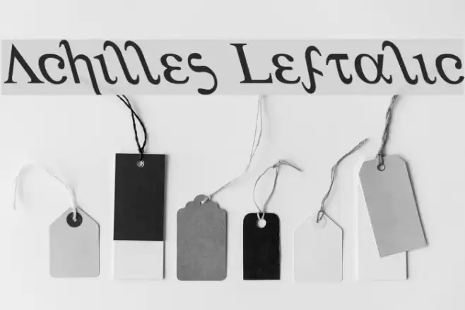Achilles Leftalic Font examples
