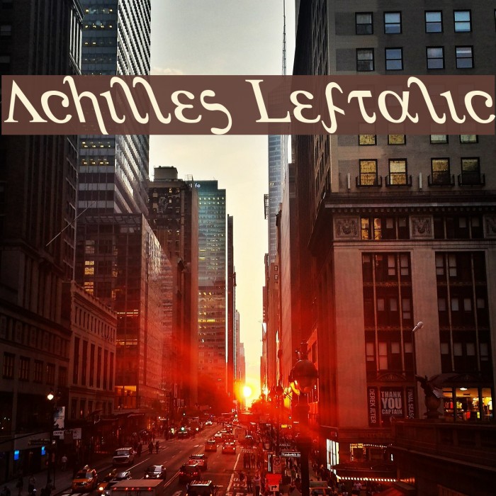 Achilles Leftalic Fonte examples