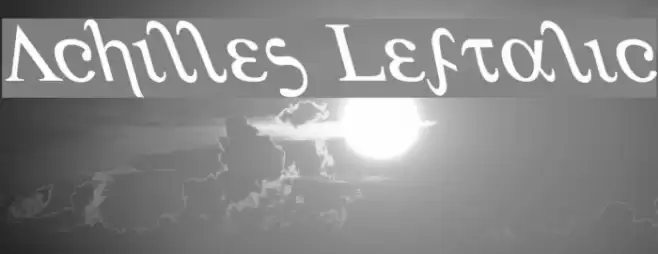 Achilles Leftalic Font examples