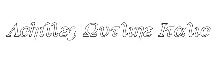 Achilles Outline Italic  Frei Schriftart Herunterladen