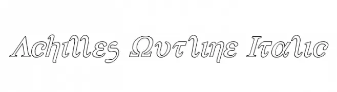 Achilles Outline Italic  font caratteri gratis