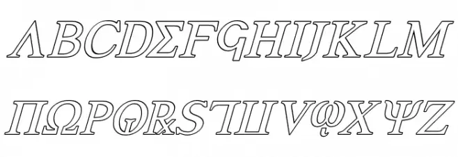 Achilles Outline Italic Шрифта ВЕРХНИЙ