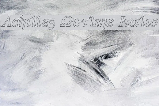 Achilles Outline Italic Example 1