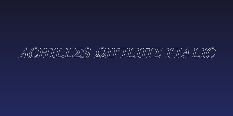 Achilles Outline Italic Social Header
