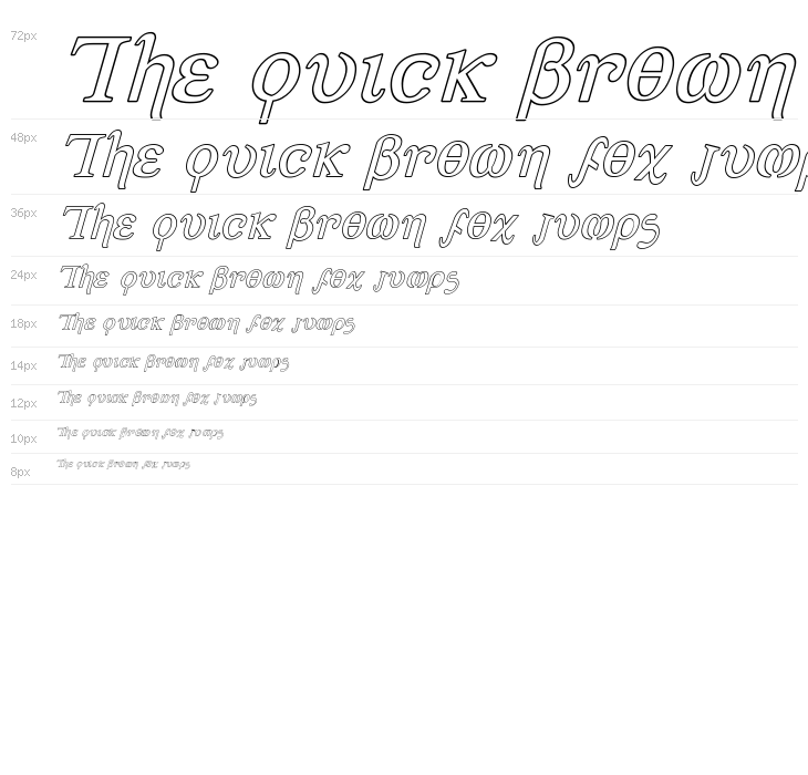 Achilles Outline Italic Waterfall