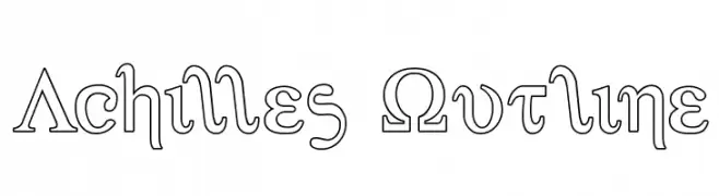 Achilles Outline  font caratteri gratis