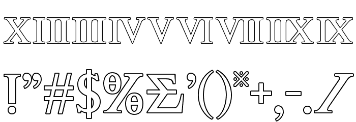 Achilles Outline Font OTHER CHARS