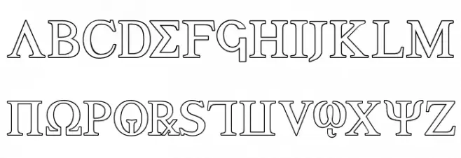 Achilles Outline Шрифта ВЕРХНИЙ