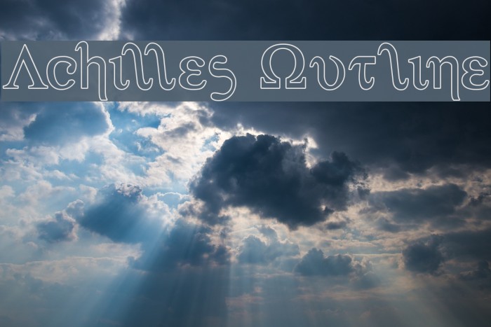 Achilles Outline Font examples