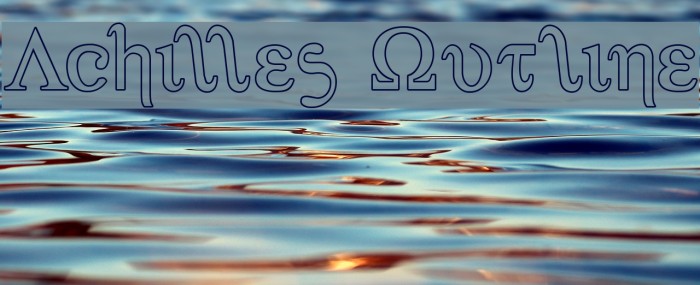 Achilles Outline Font examples